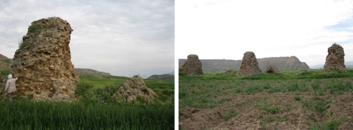 نمایی از پایه‌های پل چم‌نمشت